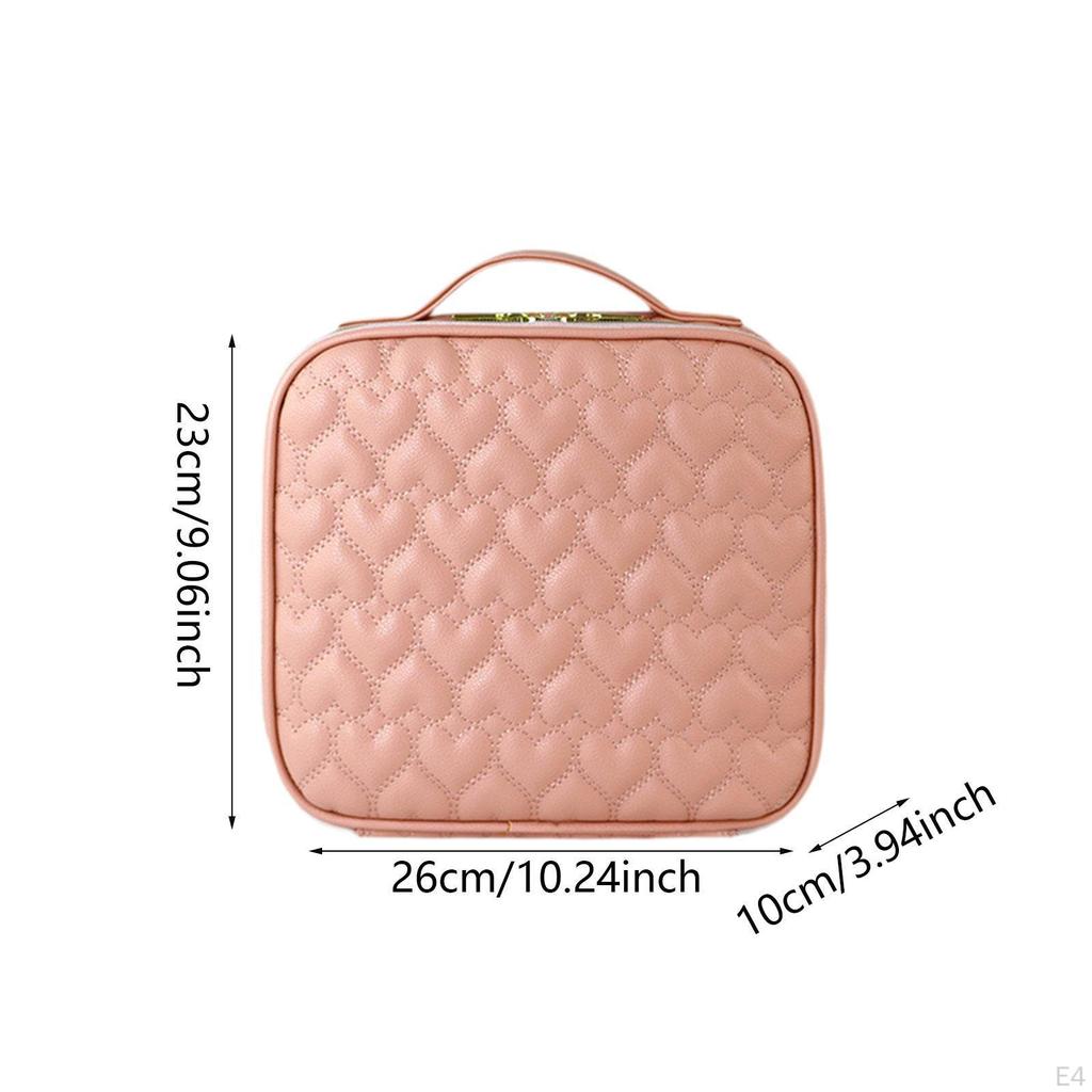 Cosmetic Bag with Handle Makeup Case Organizer Portable for Eyeshadow