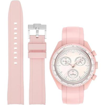 Bracelet de montre en silicone 20 mm pour Omega X Swatch MoonSwatch Bracelet de montre Omega et Swatch Band Bracelet en caoutchouc pour Omega Speedmaster Seiko SEIKO 20 mm