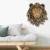 Imitation Copper Lion's Head Wall Sculpture Scene Pendants Bedroom Decorations Hanging Sculptures Home Animal