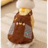 Ragdoll Cat Autumn Thin Dog Clothes Plaid Pocket Puppy Sweatshirt Teddy British Shorthair Leashable Two Legs Coat Pet Clothing