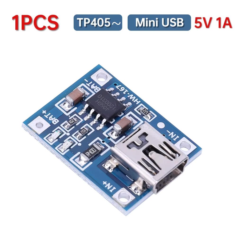 1-20PCS TP405~ 5V 1A 18650 Lithium Battery Charger Module Type-C/Micro USB/Mini USB Charging Board With Protection Dual Function