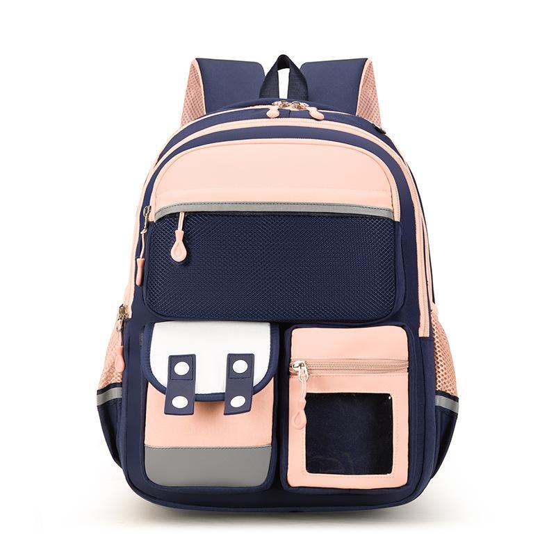 The New Color Matching Schoolbag for Primary School Students In Grades 1-6 Is Lightweight and Heavy-duty