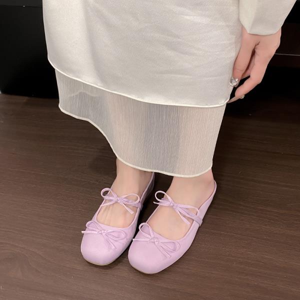 Fashion Shoes Ladies' Slippers Increased Internal Butterfly-Knot Slipers Women Summer Flat 2025 Soft Slides Butterfly-knot Scandals Casu