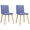 VidaXL Dining Chairs Set of 2 Denim Blue Fabric, Chair, Living Room Chair, Accent Chair, Kitchen Chair, Seat of 4101265