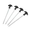 4 STÜCK Camping Zeltnägel Edelstahl T-förmig Einschraubbare Heringe Bodenanker für Outdoor Vordach