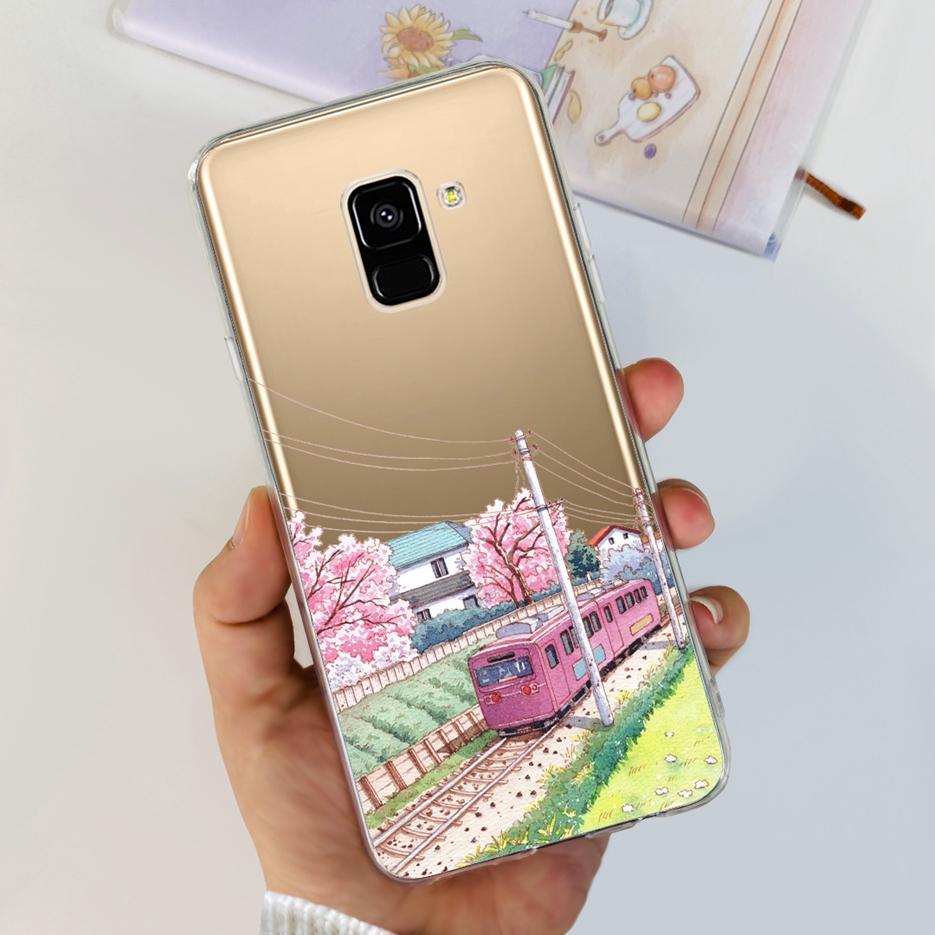 For Samsung Galaxy A8 Plus 2018 Case SM-A730F Luxury Painted Cover Soft Silicone Phone Case For Samsung A8 2018 A530F A8+ Fundas