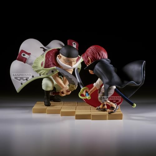 Banpresto Edward Newgate vs. Shanks One Piece collectible figure - World log 13cm multicolor BP29081P ideal anime fans.