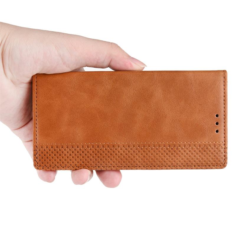 For Samsung Galaxy M35 5G leather retro self-attaching phone case Of For SM-M356B/DS case flip magnetic wallet cover