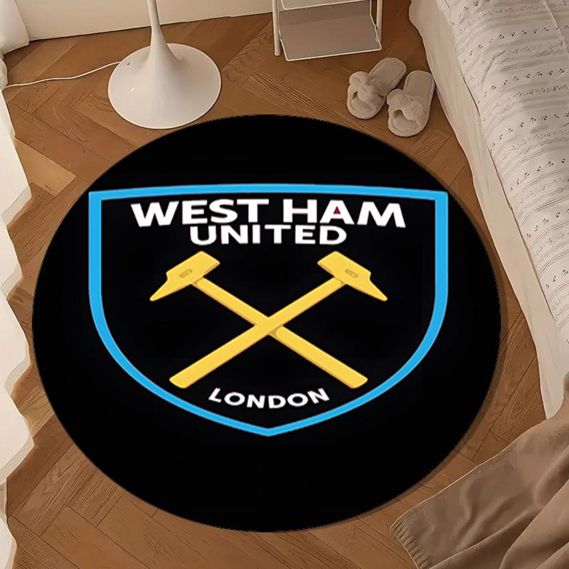 Football Club Emblem Round Rug for Livingroom,Bedroom, Palyroom, Chair Rug, Area rug, Circle Carpet, Large Size Fan Christmas gift