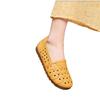 2025 summer new hollow beef tendon non-slip soft sole one pedal casual breathable mother shoes flat hole shoes women