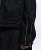 Rssc Stripe Mixed Denim Trucker Jacket - Black