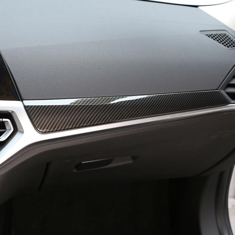 For BMW 3 Series G20 G28    LHD Car Styling Carbon Fiber Texture Center Dashboard Panel Passenger Side Cover Trim
