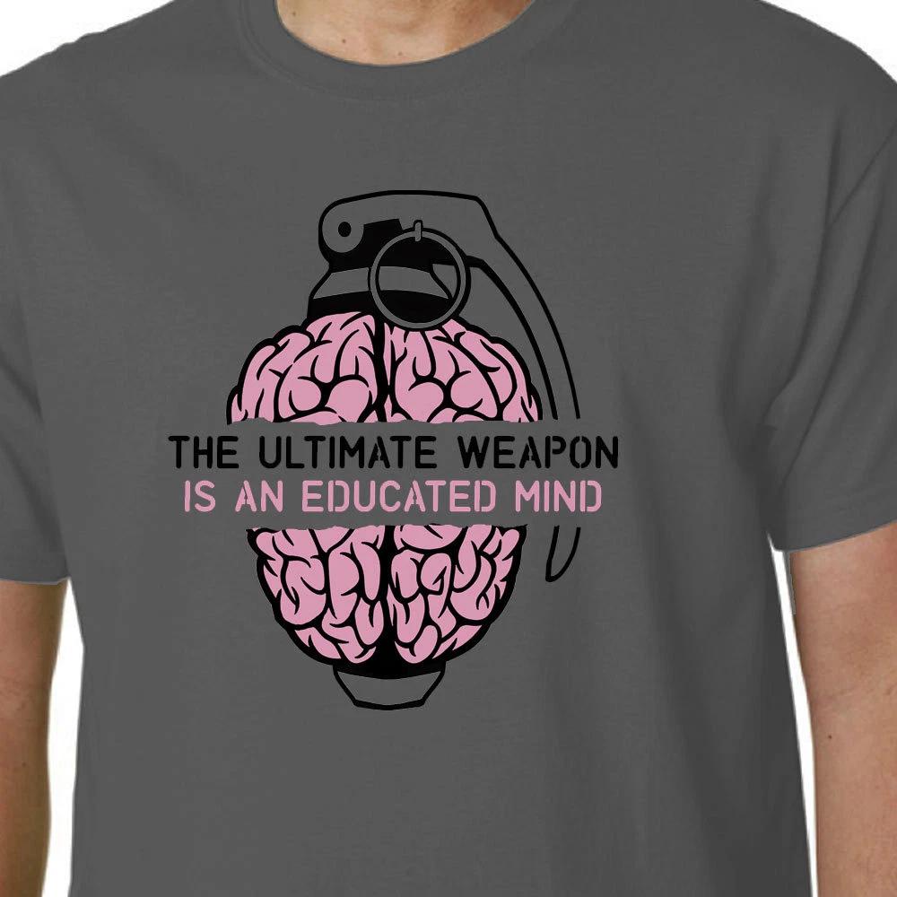 The Ultimate Weapon Is An Educated Mind t-shirt ANONYMOUS GEEK HUMOUR POLITICAL S