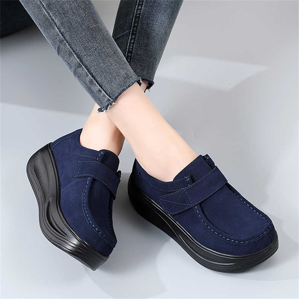 Fashion Boat Number 38 Vintage Heels Women's Medium Heel Shoes Elderly Shoes Sneakers Sport First Degree Brand Gym Importers Fat