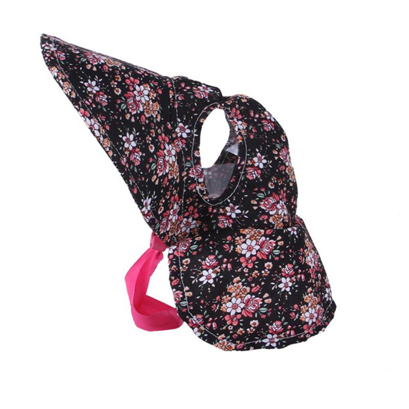 

Товары для животных Шляпа с цветочным принтом для питомцев Милая шляпа в стиле ретро для кошек и собак Солнцезащитная шляпа с цветочным принтом на шнуровке L