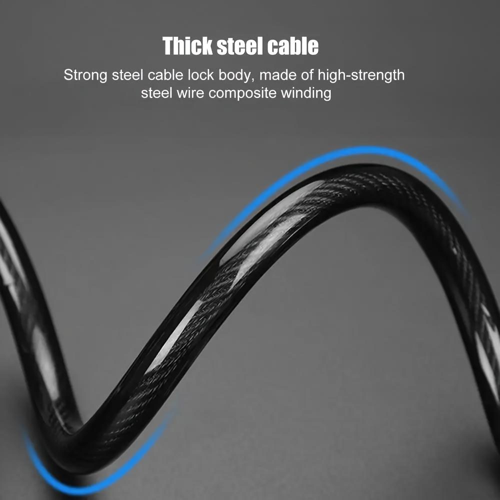 4-Digit Bicycle Password Lock, Anti-Theft Portable Bike Lock, Suitable for Mountain And Road Bikes