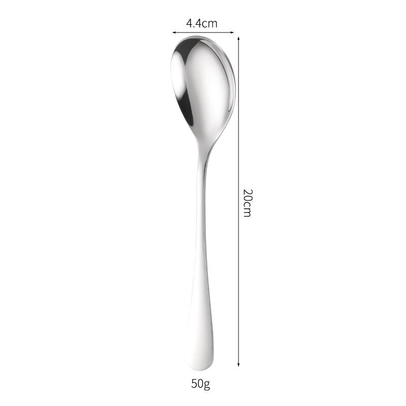 Stainless Steel Long Handle Soup & Dessert Spoon with Round Point – Western Tableware Series 1010