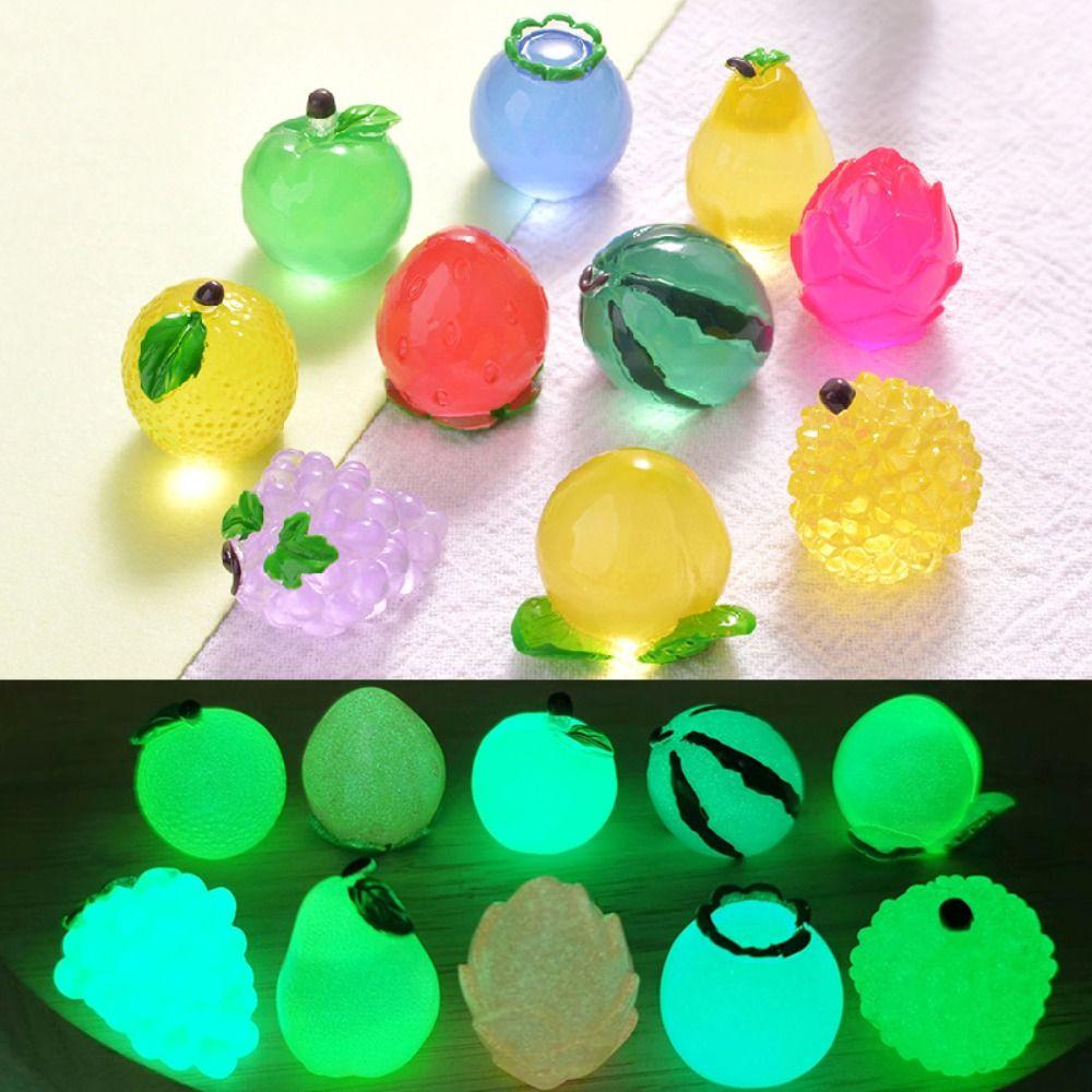 

10pcs Mini Simulation Luminous Fruit Cute Fake Fruits Artificial Fruits Window Display Style 3