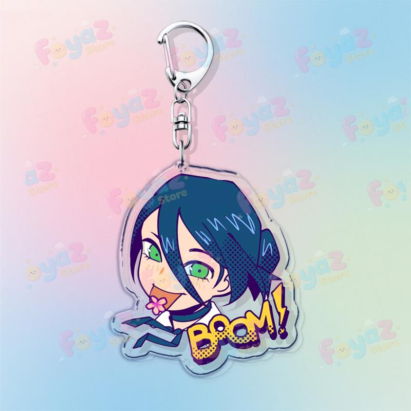 Anime Reze Art Keychain Accessories Bag Charms Devil Manga Women Keyrings Jewelry Csm Chibi Fans Freinds Gift
