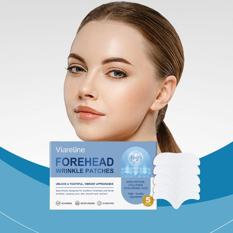 Forehead Wrinkle Patch Collagen Anti Aging Skin Sticker 5pcs Set Smooth Fine Lines For Nighttime Skincare Routine