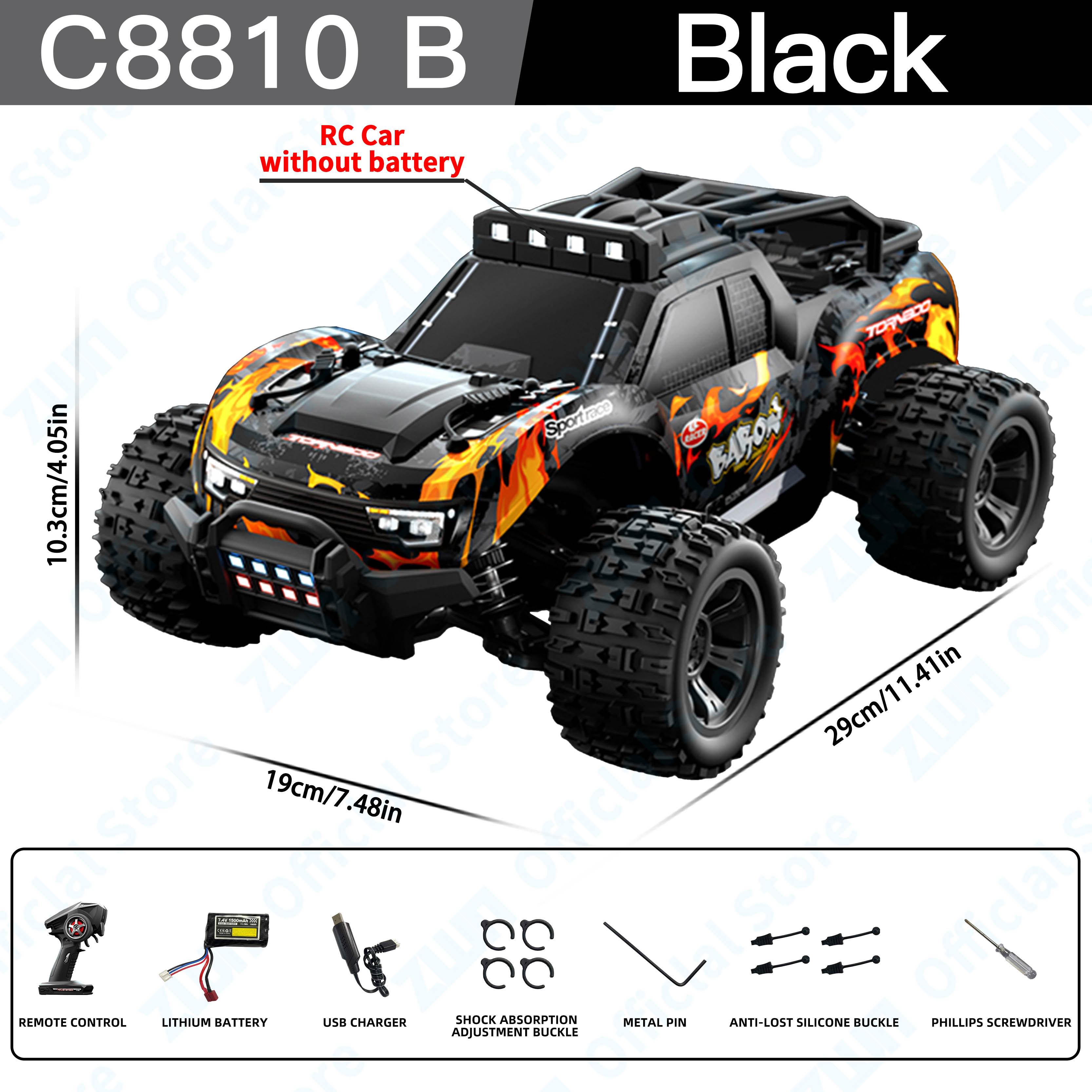 

JJRC C8810 1:18 RC Car 2.4G 4WD Remote Control Crawler Electric LED Climbing Off-Road Monster Truck Vehicle Toy for Kid Gift