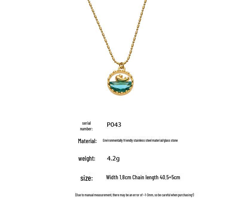 Ocean Series: 18K Gold-Plated Whale & Starfish Pendant Necklace.