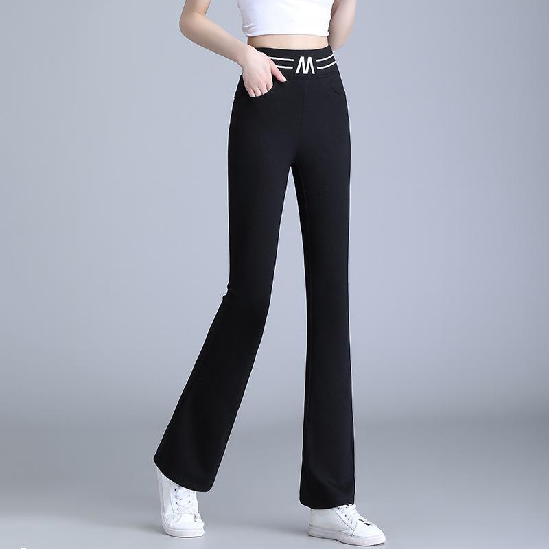 

Women s Petite High-Waisted Micro-Flared Pants – 2025 Spring/Autumn Trendy Straight-Leg, Lightweight Summer Suit Style M