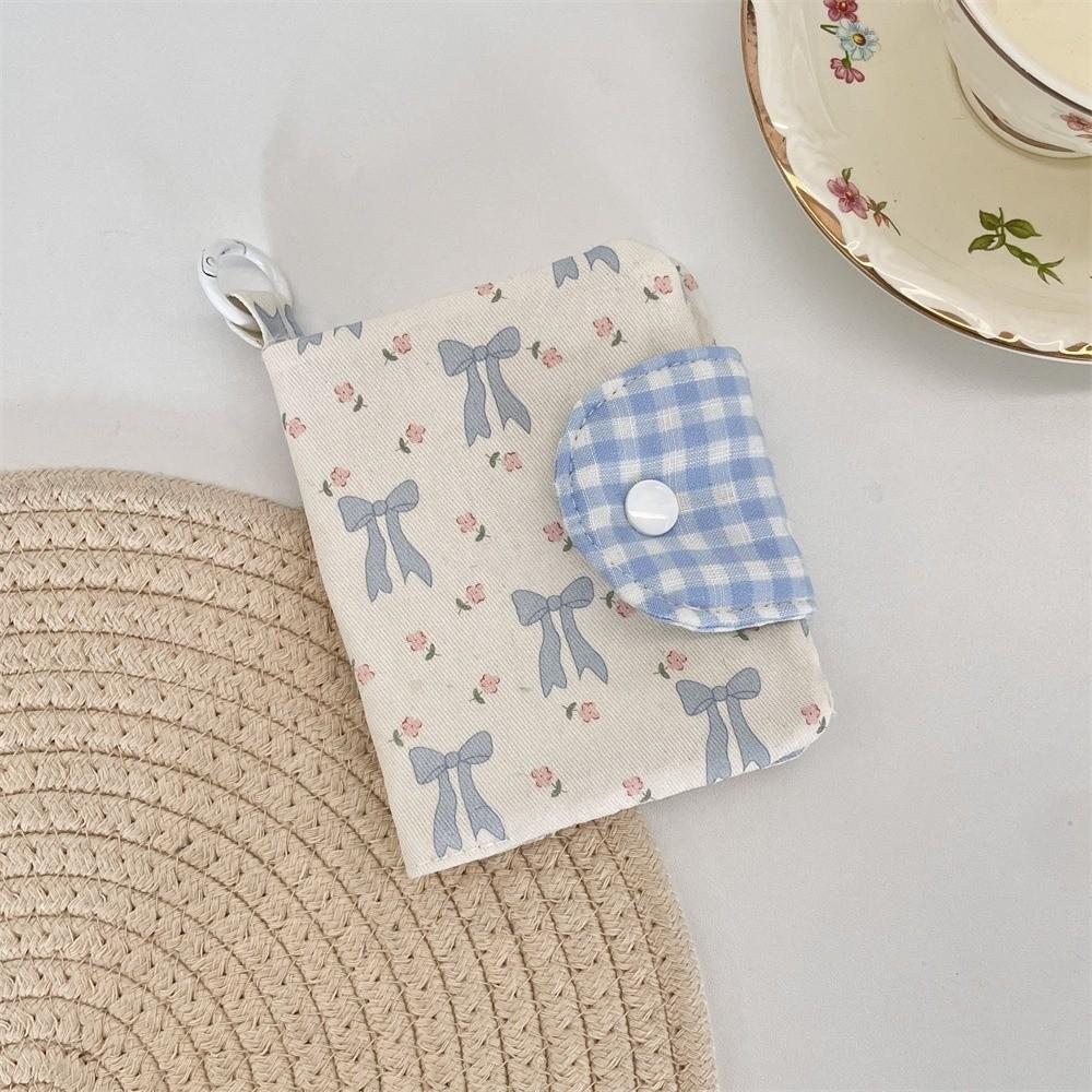 Portable Cloth Coin Purse Flower Multi-functional Women's card bag Bowknot Lipstick Holder Small Items Holder
