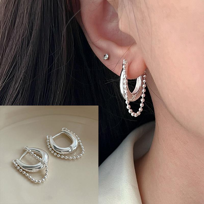 925 Silver Bow Knot Ear Clip for Women Girl Ribbon Design Ballet Style Sweet Jewelry Gift
