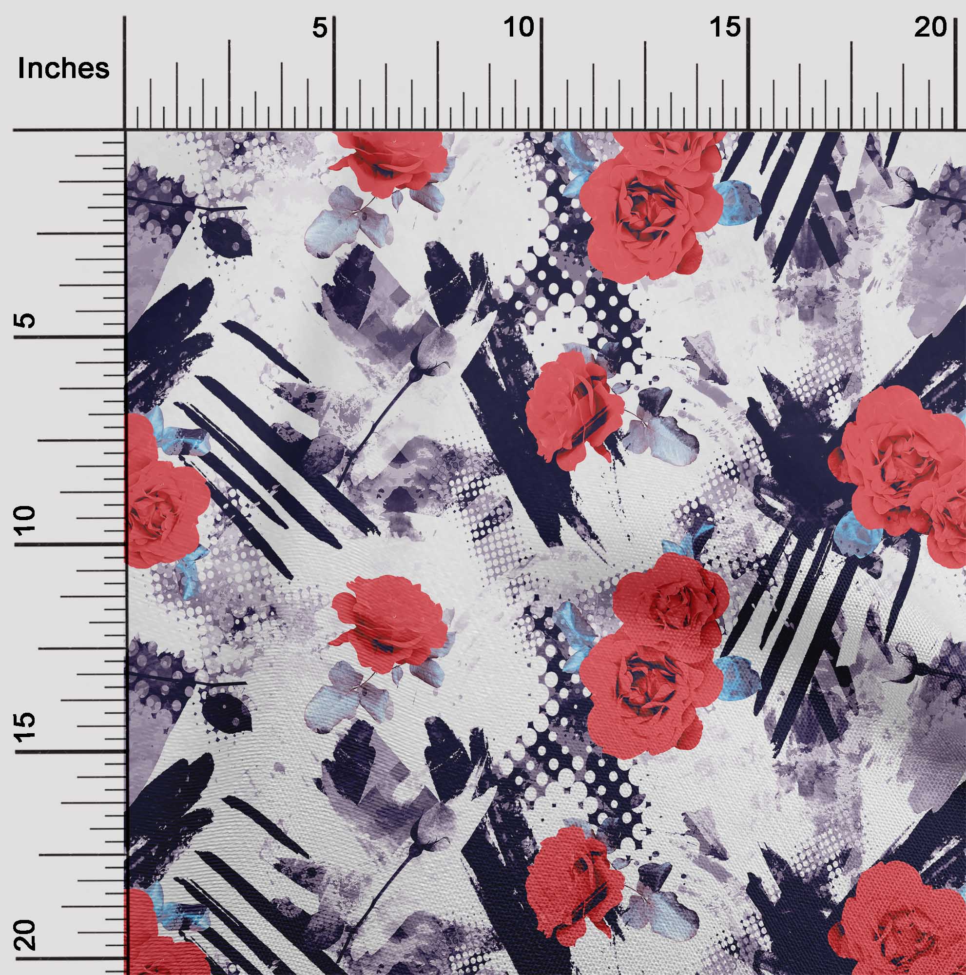 

oneOone Віскозна зелена тканина Georgette з геометричним малюнком і трояндовим квітковим орнаментом для пошиття тканини для рукоділля з принтом у дворі 42 дюйми 42 Inch Wide - Viscose Chiffon червоний