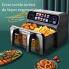 Friteuse sans huile - BAZARLAND30 - Double cuve 9L - 2200W - 10 programmes automatiques