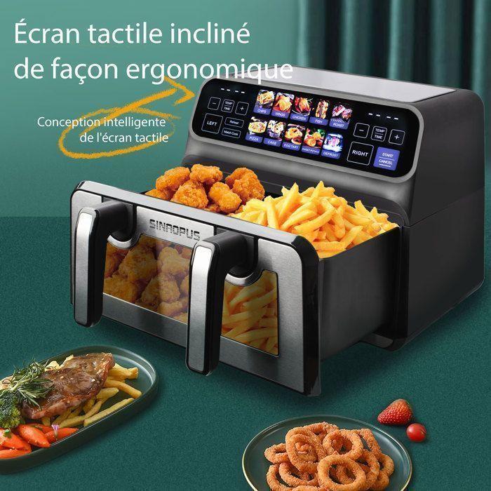 Friteuse sans huile - BAZARLAND30 - Double cuve 9L - 2200W - 10 programmes automatiques