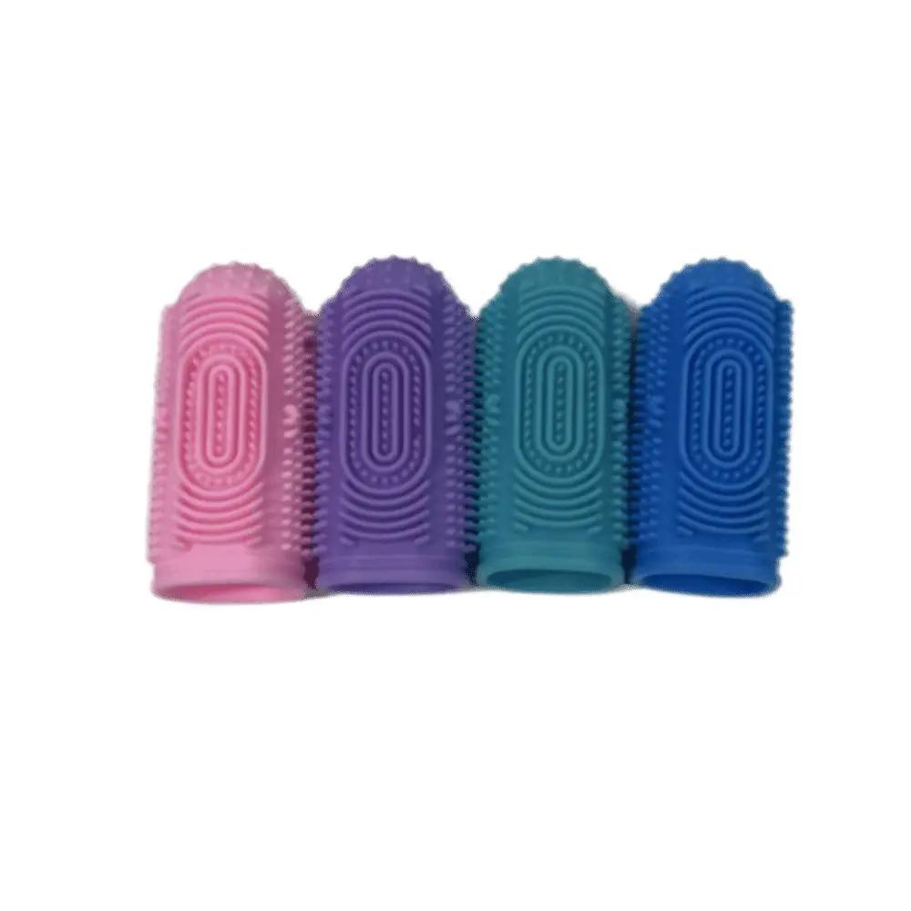 

4pcs/set Silicone Pet Finger Cots Colorful Soft Dog Finger Toothbrush Bite Resistant Comfortable Oral Cleaning Tool