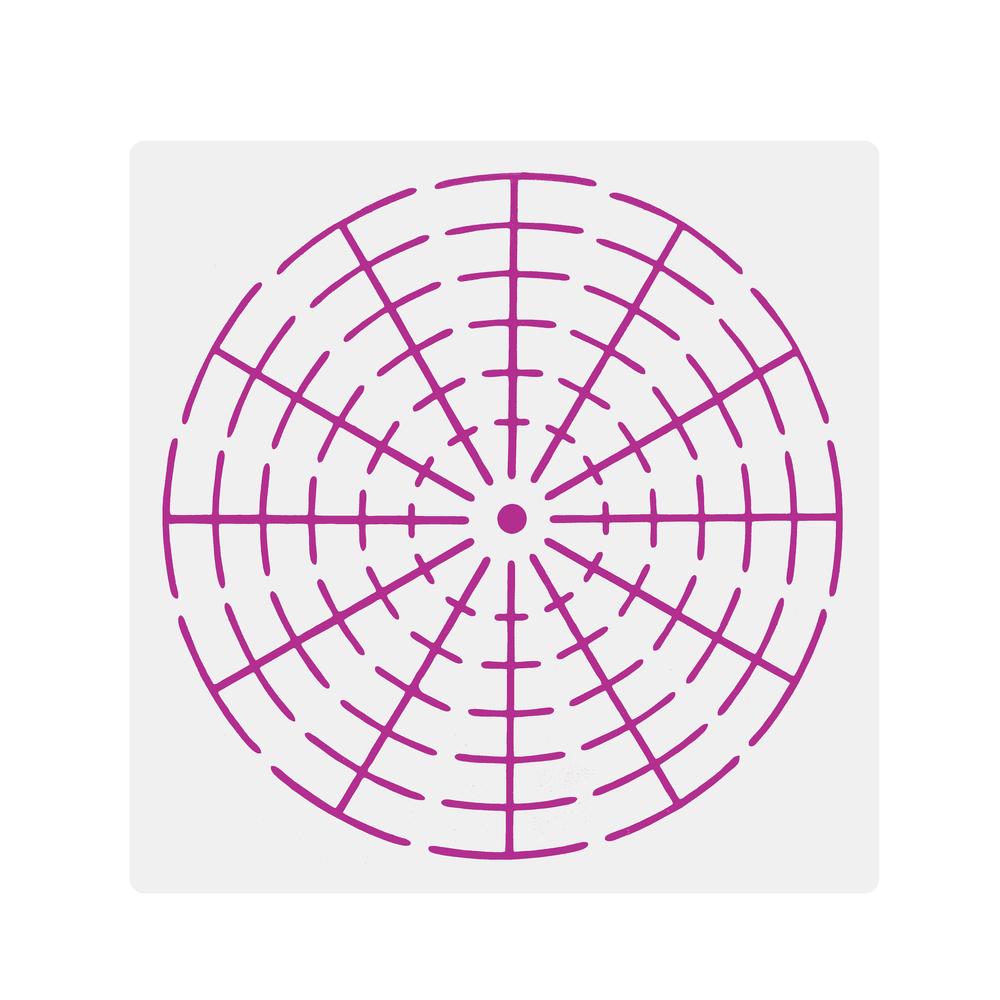 6Pcs Plastic Dot Painting Tool White Target Pattern Reusable Segment Art Projects