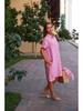 2023 European & American Cotton Linen Shirt Dress with Pockets & Buttons