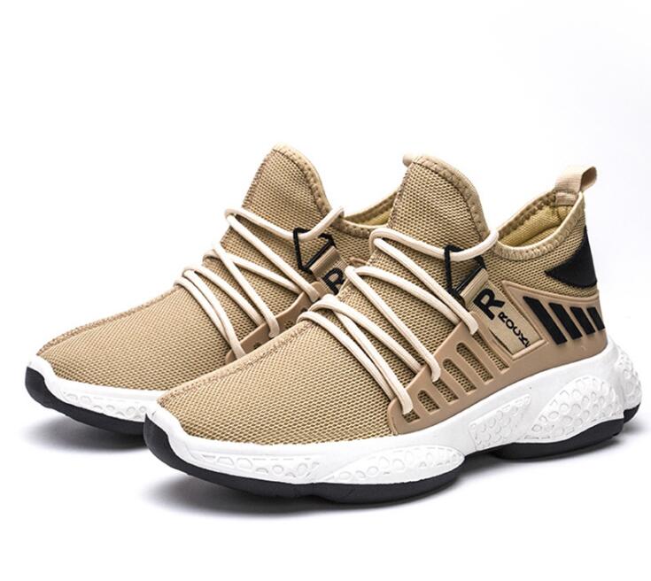 

Чоловічі кросівки Нове дихаюче чоловіче сітчасте взуття Модне повсякденне нековзке чоловіче вулканізоване взуття Tenis Masculino H500 44 коричневий