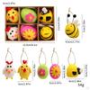 6x Felted Easter Eggs Decor Decoration with Rope Hanging Ornaments Colorful Decorative for