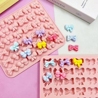 1 Stück Bastel 36-Kammer Schleifen-Silikonformen Mit 6 Verschiedenen Formen Schleifen-Schokoladen-Fondantform Für Schleifen-Cupcake, Kuchen, Zucker