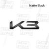 Creative Car 3D Metal K3 K5 K8 Logo Emblem Fender Rear Trunk Door Bumper Sticker For Kia Forte Ceed Cerato Rio Picanto Decor UD6