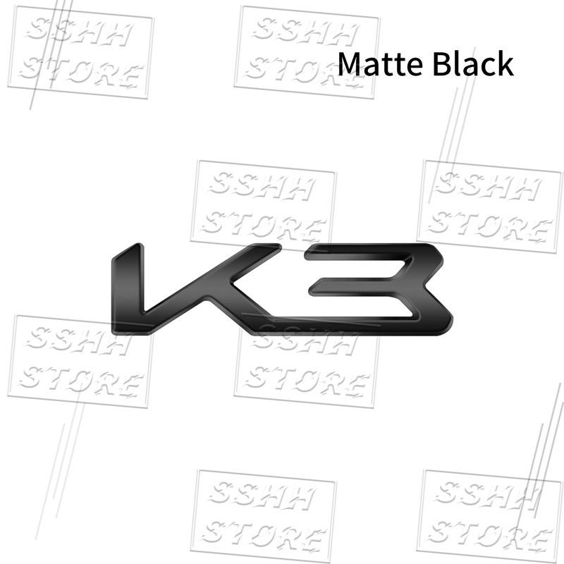 Creative Car 3D Metal K3 K5 K8 Logo Emblem Fender Rear Trunk Door Bumper Sticker For Kia Forte Ceed Cerato Rio Picanto Decor UD6