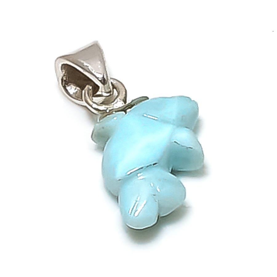 

Natural Larimar Gemstone Handmade 925 Sterling Silver Jewelry Pendant 0.75 E9w23