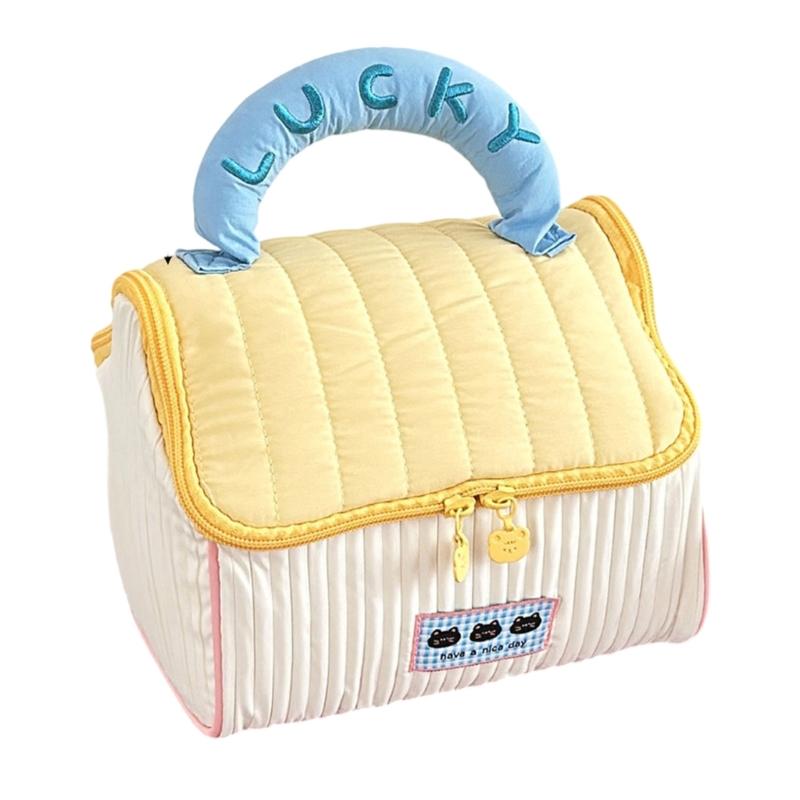 Creative Cosmetic Organizer With Spacious Designs Casual Makeup Bag Handbag For Fashionable Traveler And Everyday Use