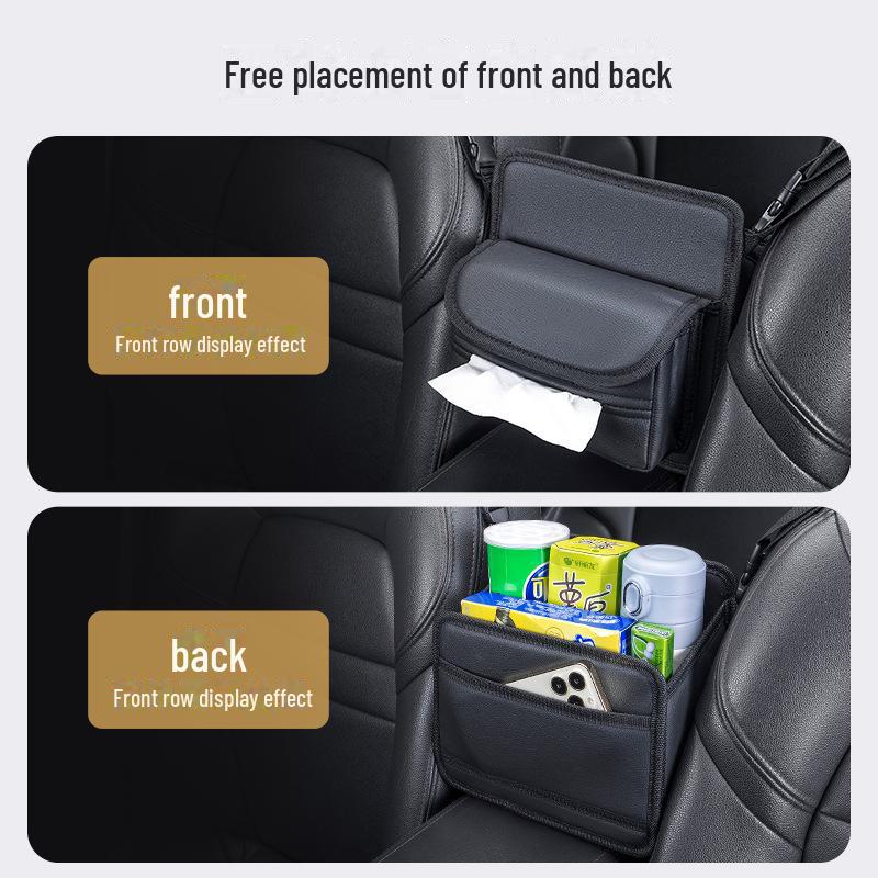 Úložná taška na loketní opěrku autosedačky: Prostřední síťový úložný organizér na tašky
