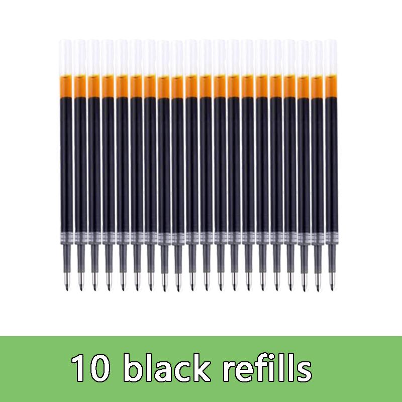 Ensemble de Stylos Gel 0,5 mm Noir Bleu Rouge Recharges Stylos à Bille Pointe Ogive Fournitures Scolaires et de Bureau Papeterie Accessoires Kawaii