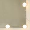VidaXL Coiffeuse avec LED, Table de Maquillage avec Étagères et Tiroir, Table Cosmétique de Chambre, Moderne, Chêne Sonoma 808804