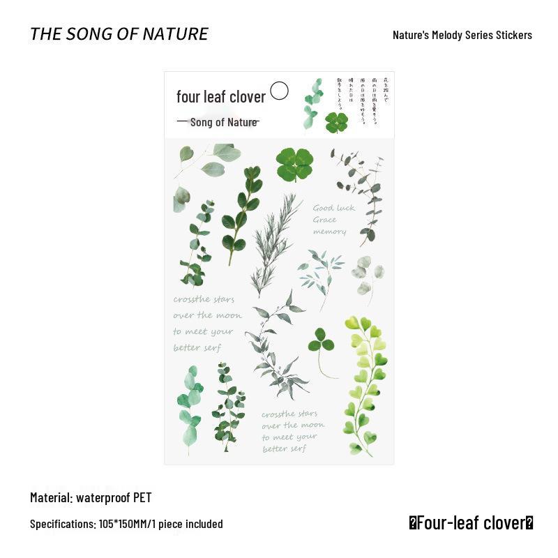 PVC Flower & Plant Stickers for DIY Crafts, Journals, Collages & Kids' Gifts