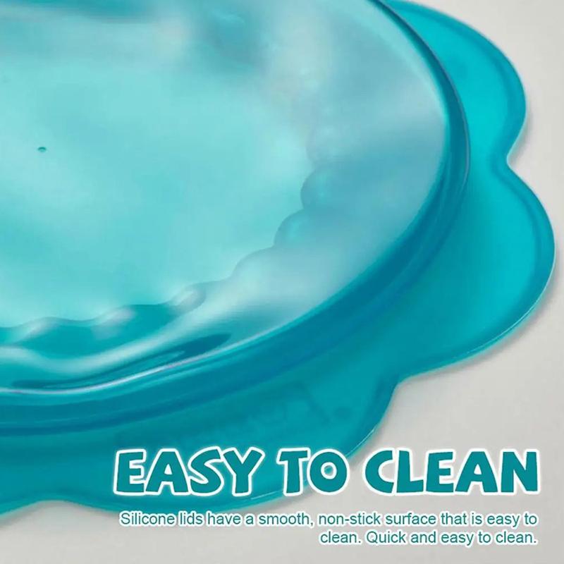 Silicone Stretch Lids Set Reusable Food Petal Shaped Bowl Covers, Elastic Food Container Lids Covers Keep Food Fresh