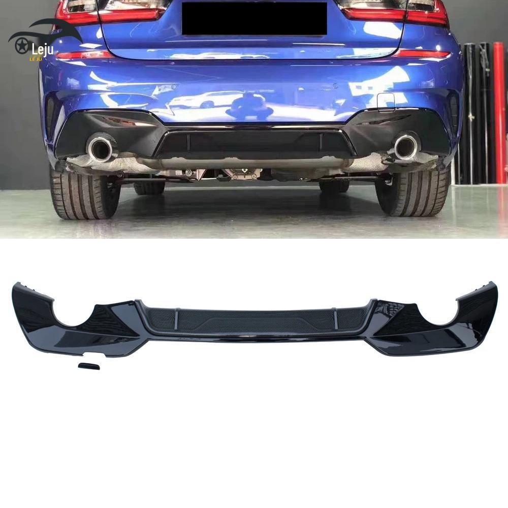 2019-2023 BMW 3 Series G20/G28 MP Rear Lip Dual Exhaust Round Outlet Body Kit Dual Round Outlet - Gloss Black