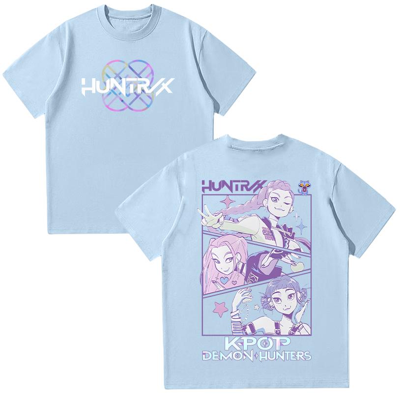 Kpop Anime Streetwear Kpop Demon Hunters T-shirts Fashion Y2K Aesthetic Tees Women/Men Summer Cotton Soft Clothing Short Sleeve
