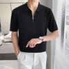 Men's Summer Casual Polo Shirt - Solid Color, Lightweight, Loose Fit, Lapel, Short Sleeves